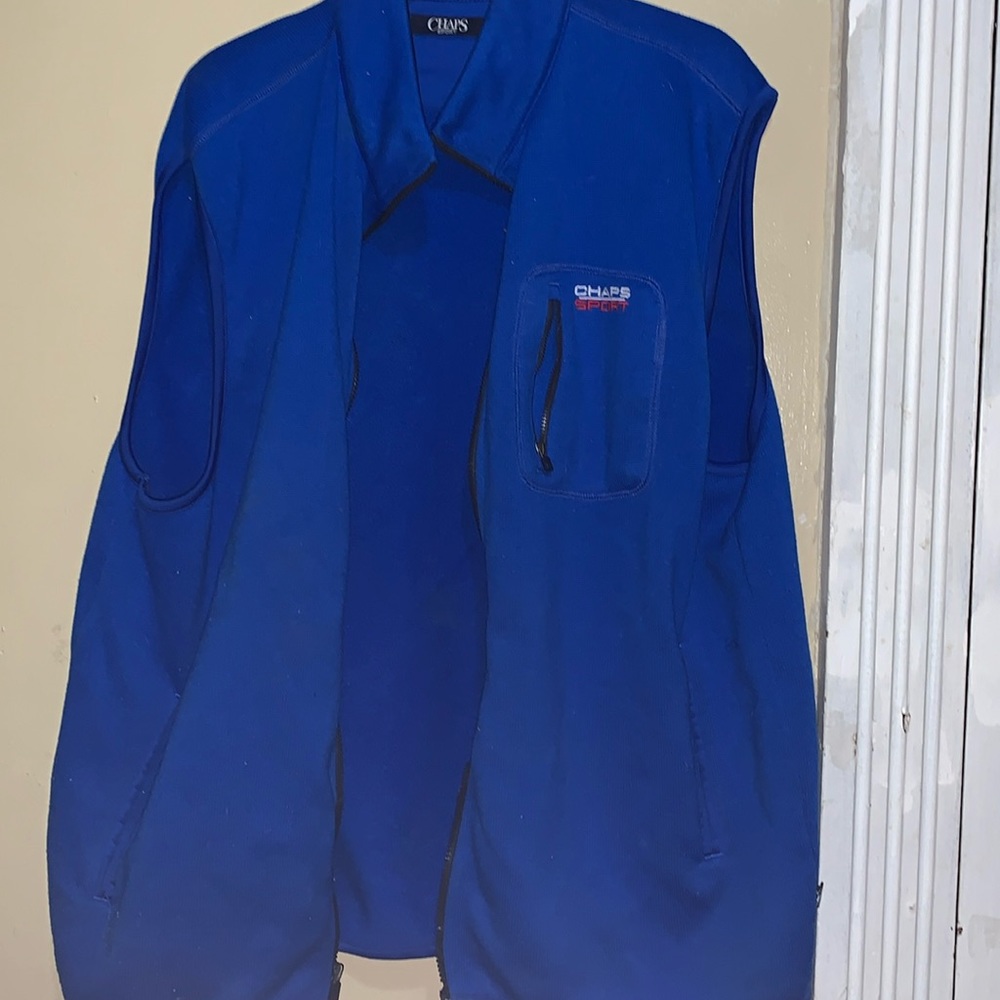 Men blue sleeveless sweater